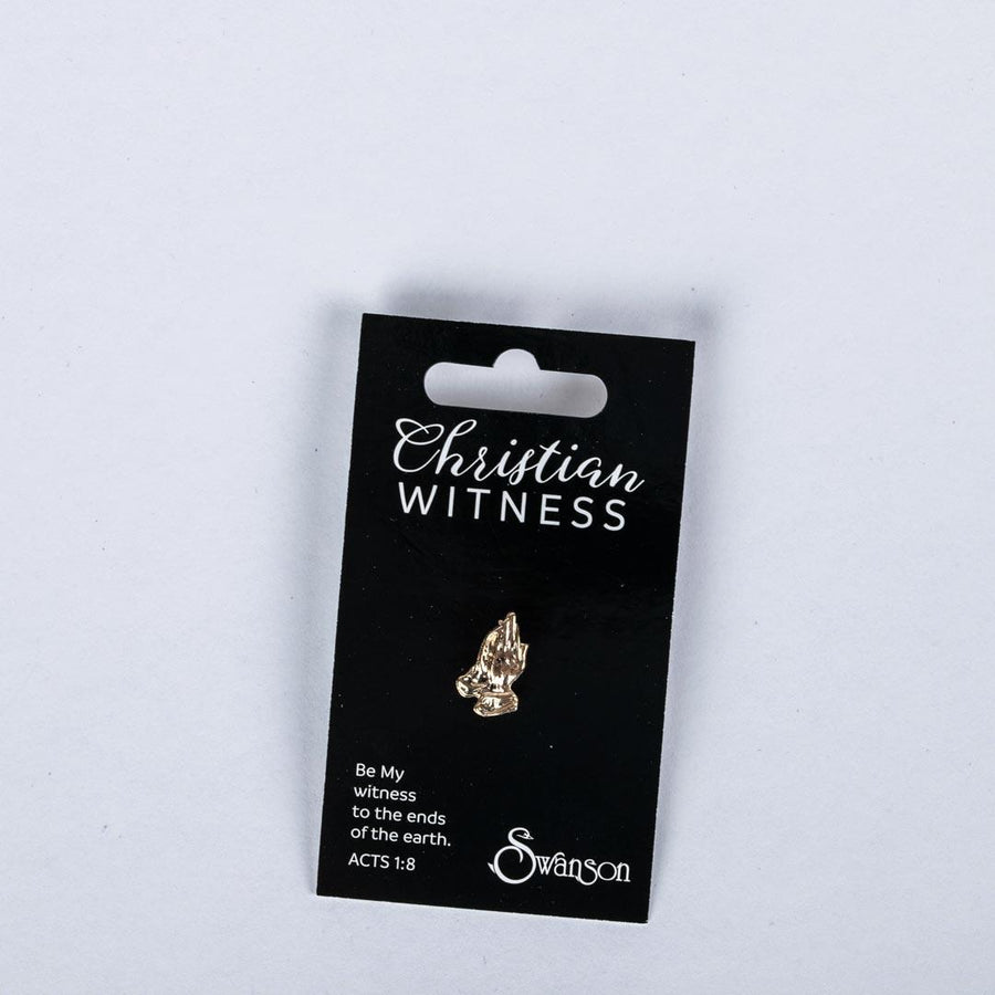 Gold Prayer Hands Lapel Pin