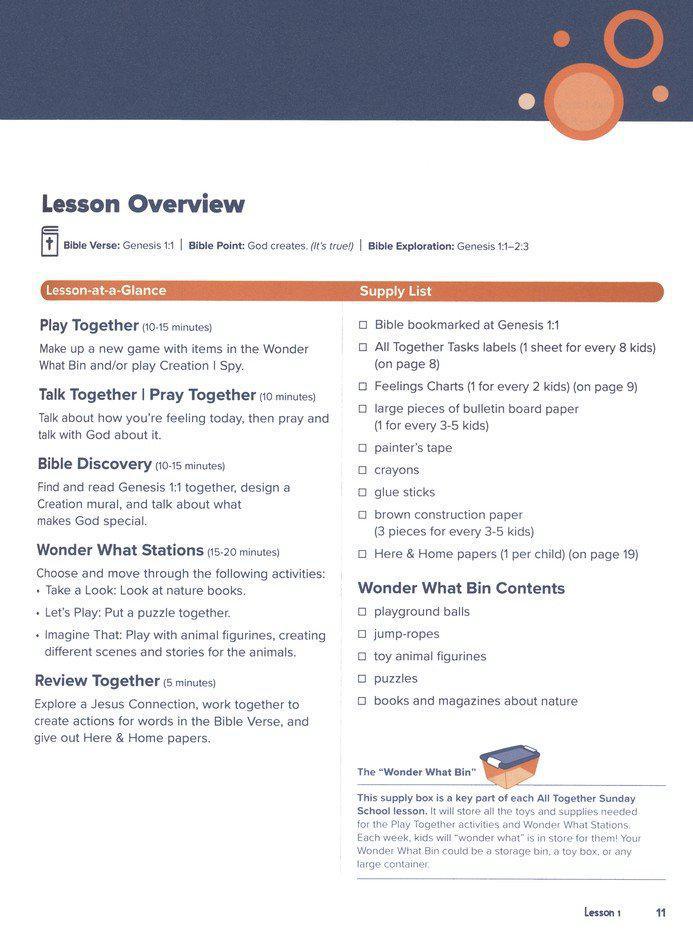 All Together Sunday School, Book 1