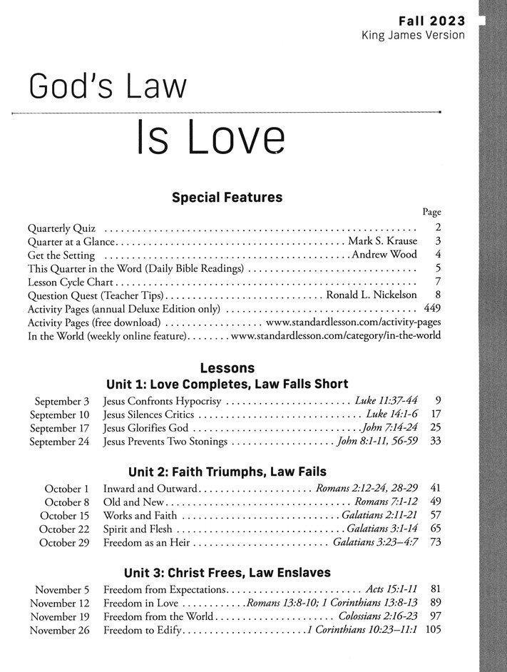 KJV Standard Lesson Commentary, Large Print Edition 2023-2024