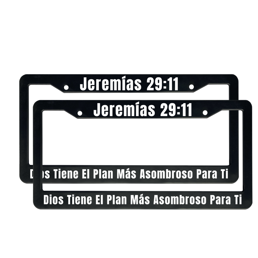 Jeremías 29:11 Dios Tiene El Plan Más Asombroso Para Ti | Christian Spanish License Plate Frame