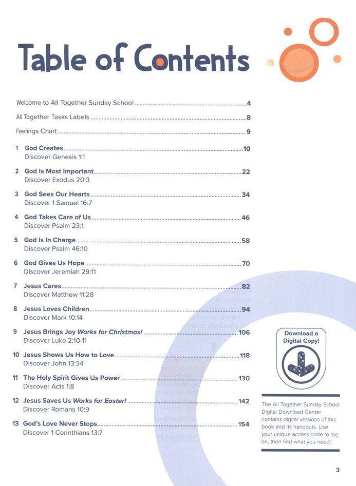 All Together Sunday School, Book 1