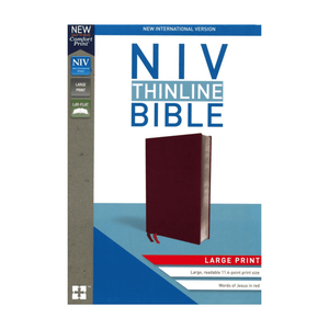 Personalized NIV Thinline Bible Large Print Burgundy