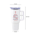 Load image into Gallery viewer, She Is Clothed with Strength and Honor Proverbs 31:25 | Christian Travel Mug Tumbler
