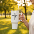 Load image into Gallery viewer, Jesus Loves Me Cross | Christian Travel Mug Tumbler
