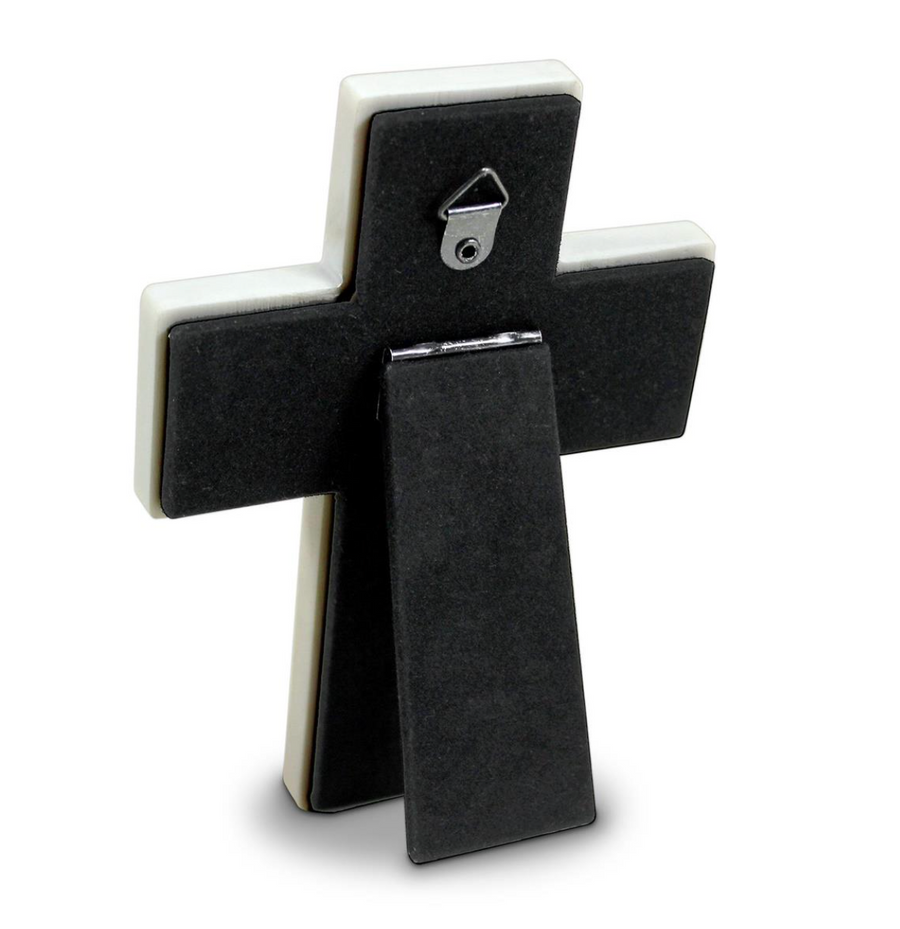 Blessed Genesis 21:22 Copper Accented Tabletop Cross
