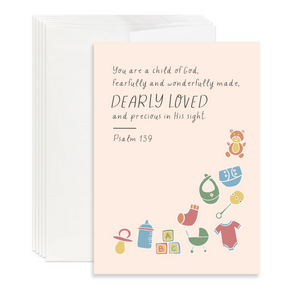 Christian Baby Shower Card for New Parents (You Are a Child of God)