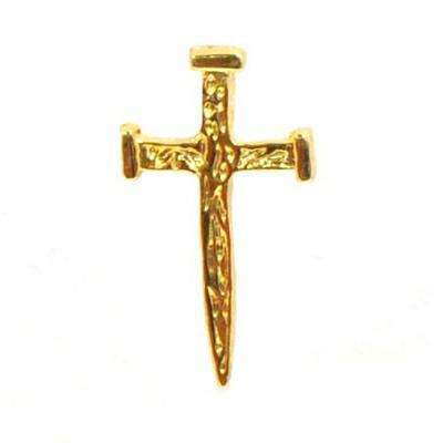 Nail Cross Lapel Pin