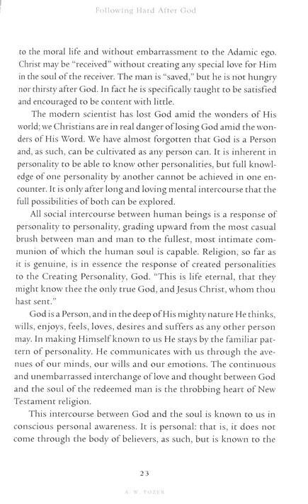 The Pursuit of God - A.W. Tozer