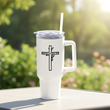 Load image into Gallery viewer, Jesus Loves Me Cross | Christian Travel Mug Tumbler
