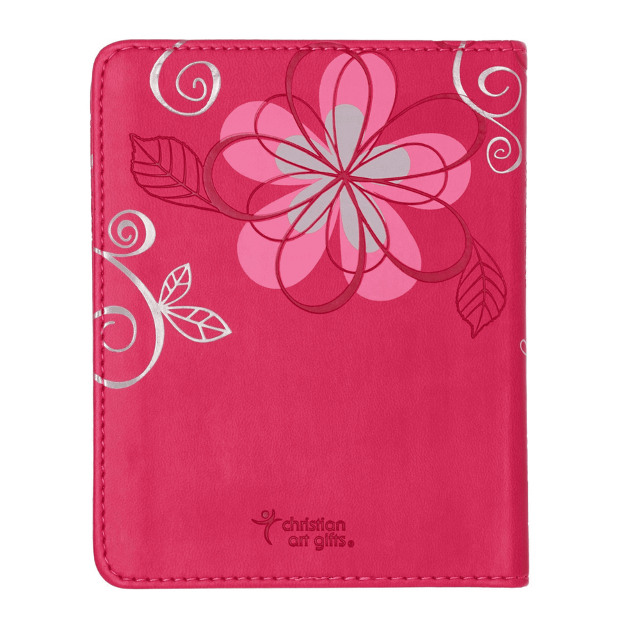 Personalized Custom Text Your Name The One-Minute Devotions for Girls Pink Faux Leather Devotional