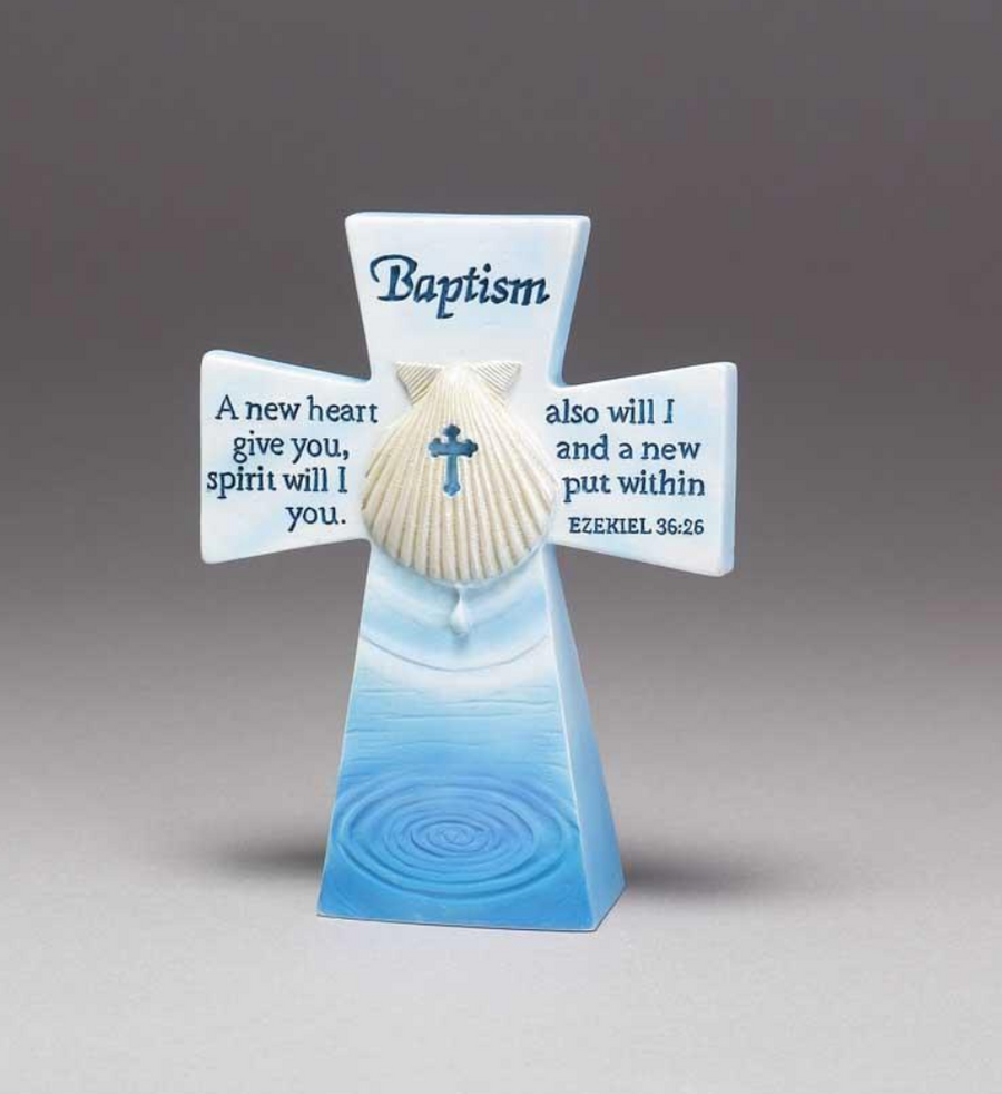 Baptism Blue 5" Desk Cross