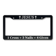 Load image into Gallery viewer, Jesus1Cross+3Nails=4Given | Christian License Plate Frame
