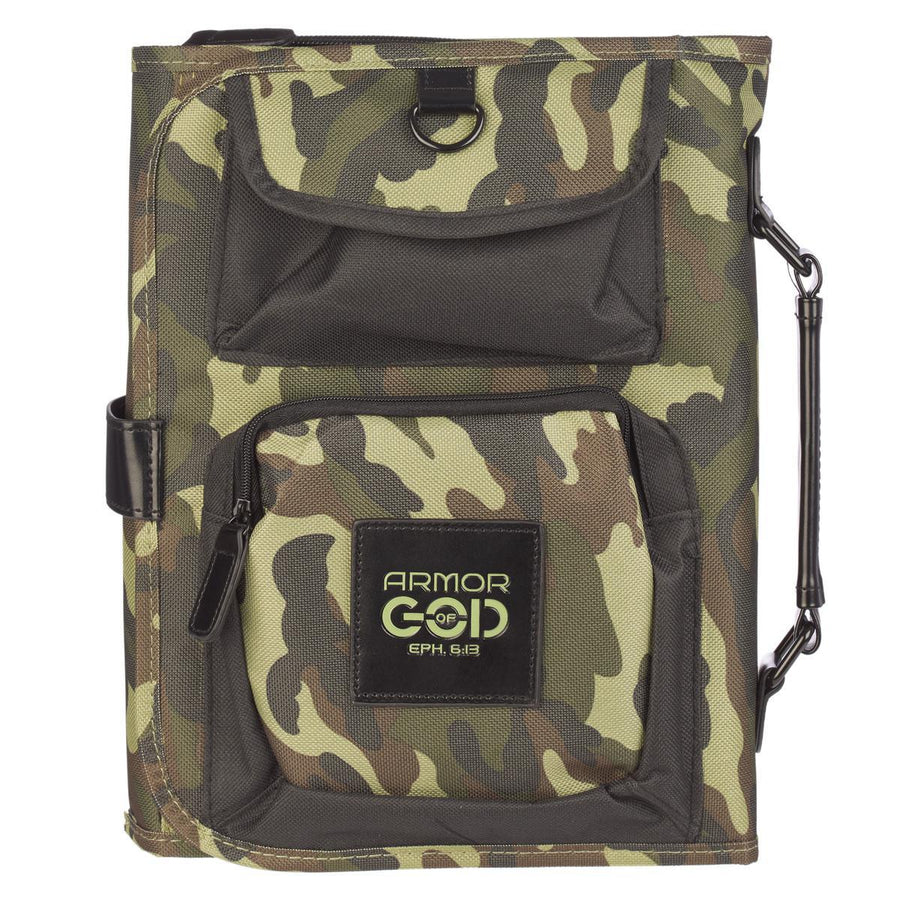 Armor of God Camo Tri-Fold Cloth Bible Cover