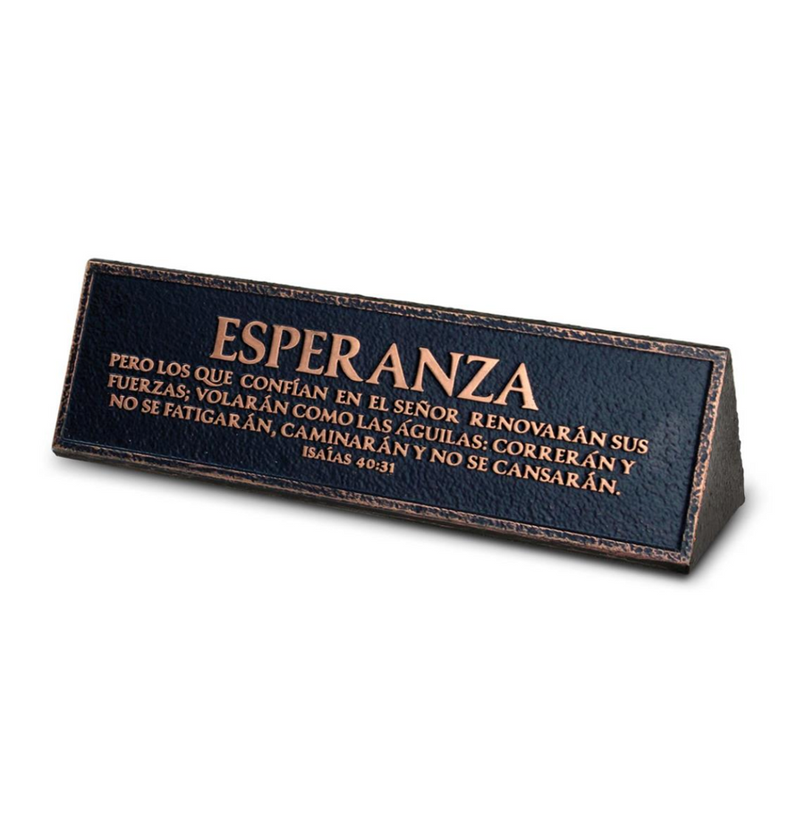 Esperanza (Hope) Isaias 40:31 Tabletop Plaque