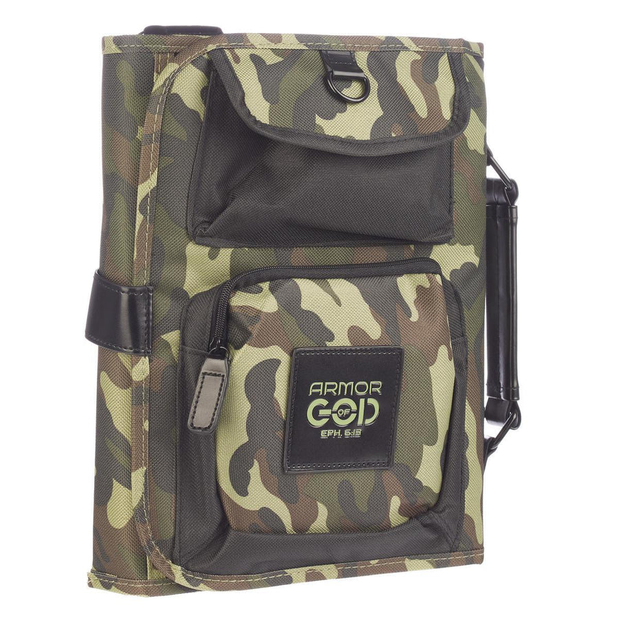 Armor of God Camo Tri-Fold Cloth Bible Cover