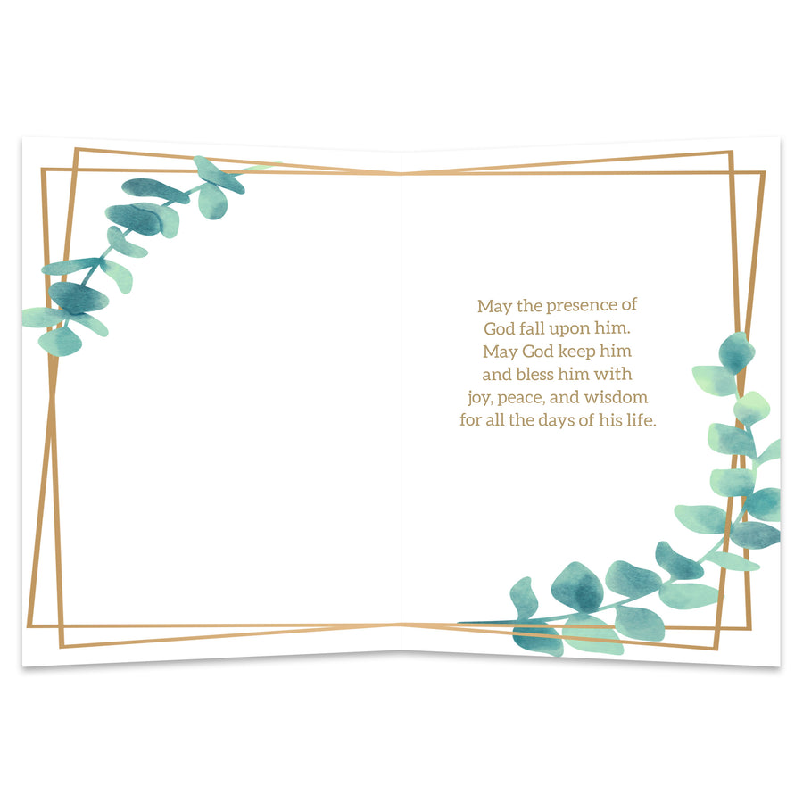 Baby Boy Baptism Card