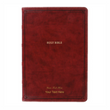Load image into Gallery viewer, Personalized NKJV Thinline Bible Giant Print Leathersoft Brown Thumb Indexed Red Letter
