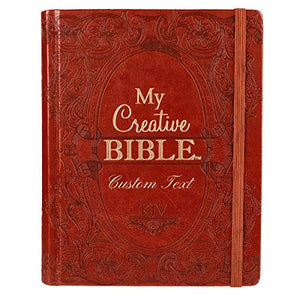 Personalized KJV My Creative Bible Journaling Bible LuxLeather Hardcover Brown King James Version