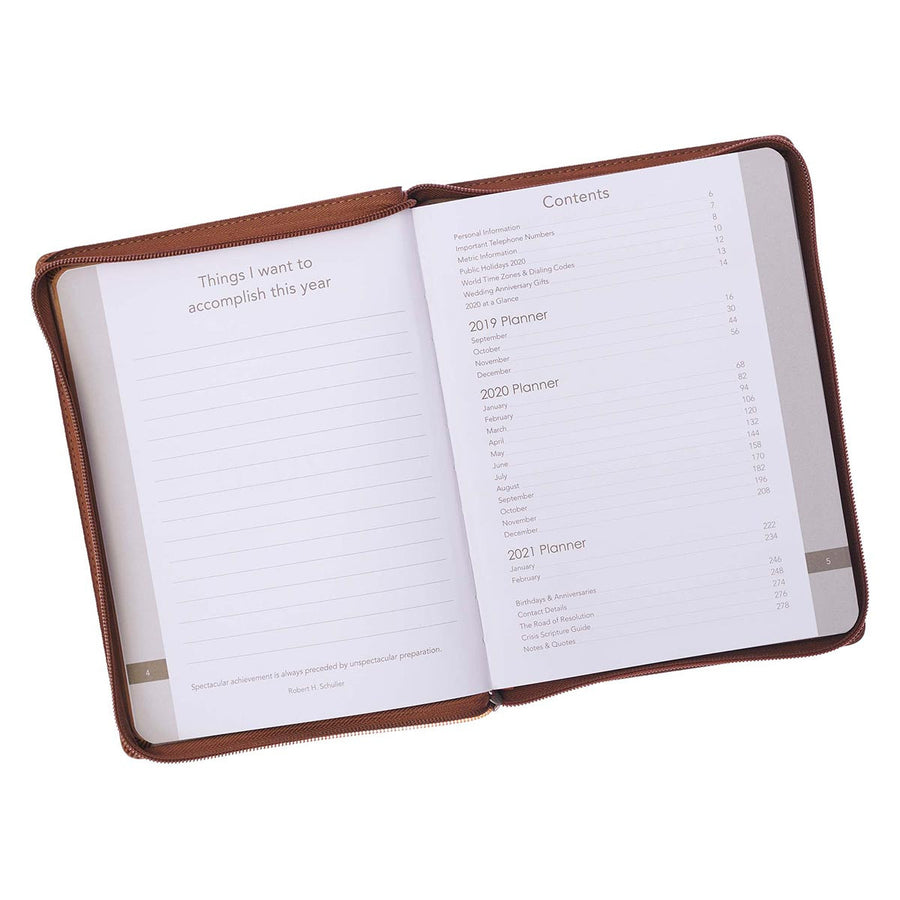 Personalized 2020 Planner Psalm 46:10 Zippered