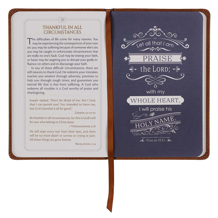 101 Devotions for Men 1 Timothy 6:11 Brown Faux Leather Devotional