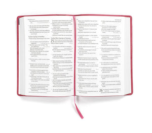 Personalized Custom Text Your Name NKJV Large Print Personal Size Reference Bible LeatherTouch Pink