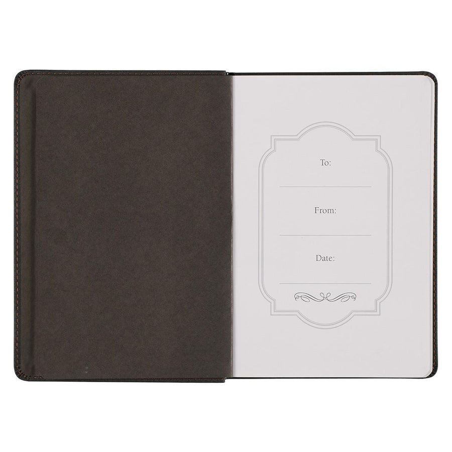 Best Dad Ever Psalm 28:7 Brown Faux Leather Journal