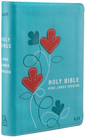 Personalized KJV Turquoise Faux Leather COMPACT Bible