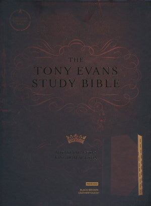 Personalized CSB Tony Evans Study Bible Indexed LeatherTouch Black/Brown Christian Standard Bible