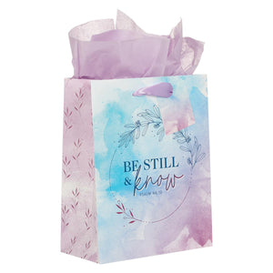 Psalms 46:10 Be Still & Know Watercolor Gift Bag