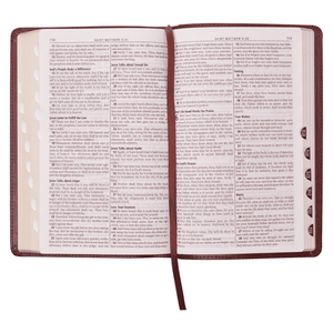 Personalized Custom Text Your Name KJV Holy Bible Standard Size Thumb Index Edition Burgundy King James Version