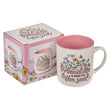 Load image into Gallery viewer, Friendship is Good for the Soul White Daisy Ceramic Coffee Mug
