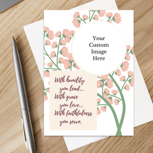 Personalized Ministry Appreciation Card Custom Your Photo Image Upload Your Text Greeting Card