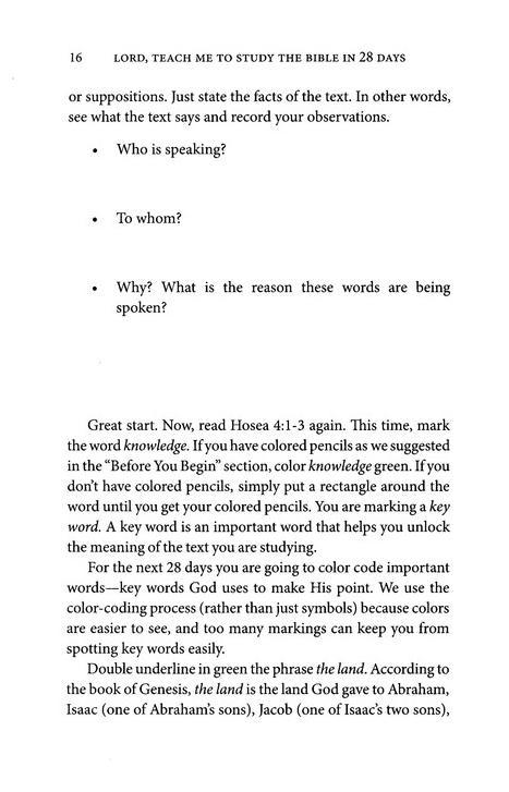 Lord, Teach Me To Study The Bible In 28 Days - Kay Arthur