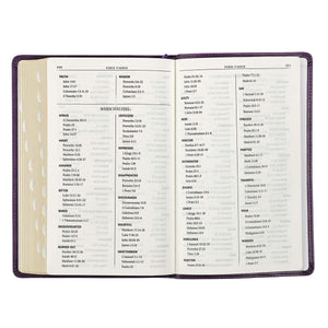 Personalized KJV Purple Faux Leather Deluxe Gift Bible Indexed King James Version