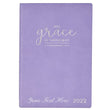 Load image into Gallery viewer, Personalized 2022 His Grace is Sufficient Purple Faux Leather My Yearly Planner - 2 Corinthians 12:9
