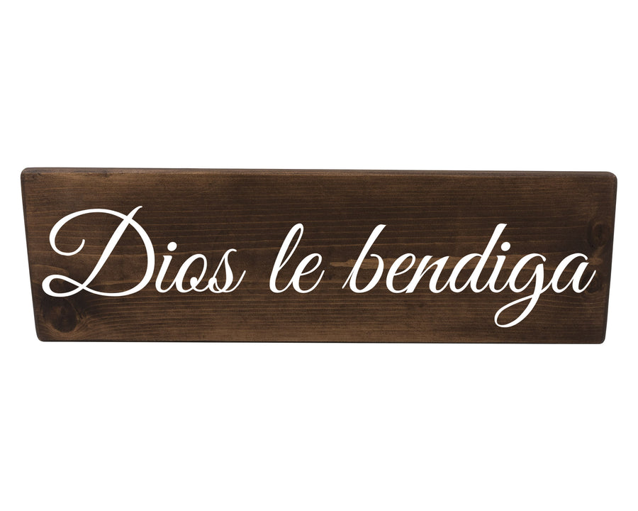 Dios Le Bendiga Spanish Wood Decor