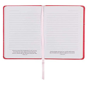 Personalized Pink Faux Leather Journal All Things are Possible Matthew 19:26 Notebook