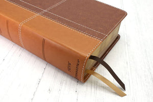 Personalized NIV Life Application Study Bible, Third Edition, Personal Size, Leathersoft, Brown