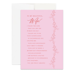 Christian Mother's Day Card for Wife