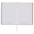 Load image into Gallery viewer, Sufficient Grace 2 Corinthians 12:9 Pearlescent Rose Faux Leather Journal
