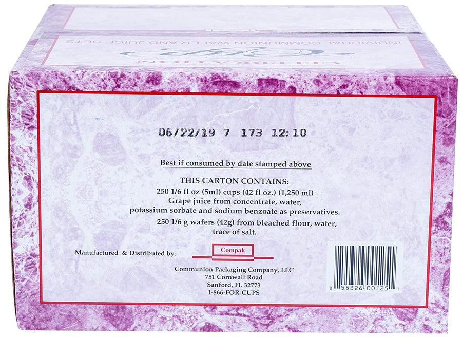 Celebration Communion Cup Wafer & Juice Set 250
