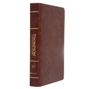 Personalized KJV Thompson Chain-Reference Bible Red Letter Large Print Brown