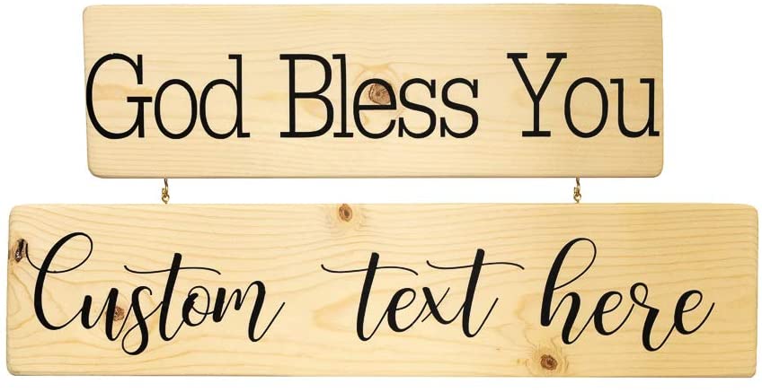 Personalized God Bless You Wood Decor