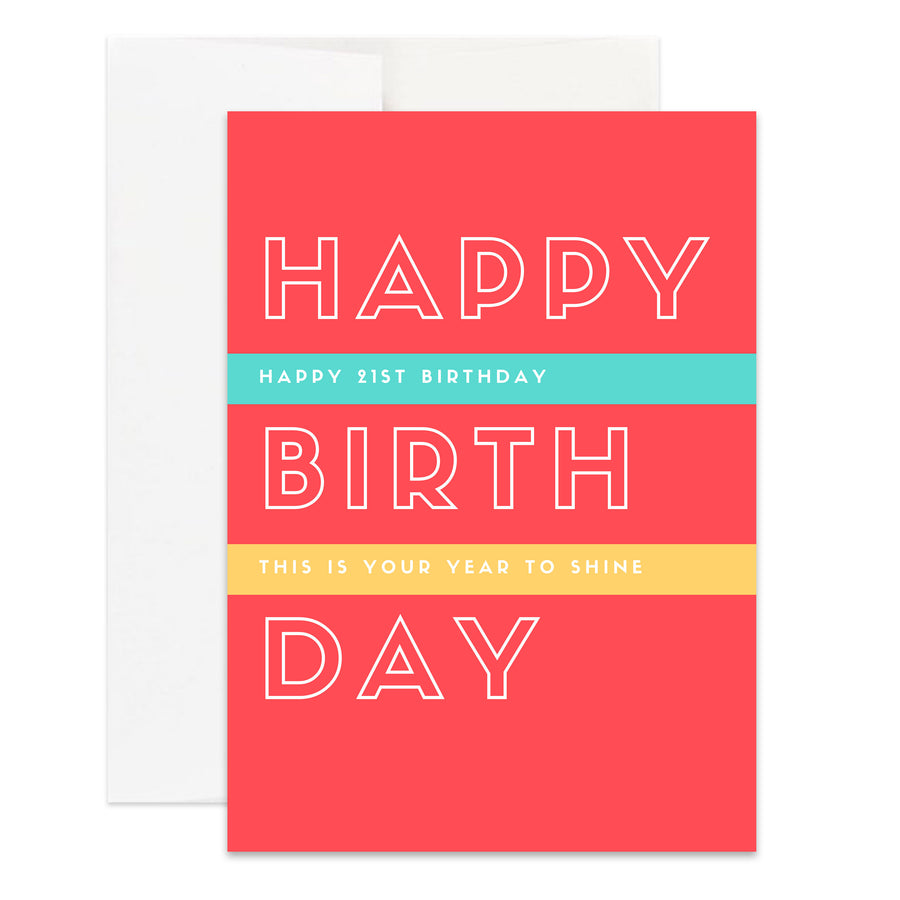 Christian 21st Birthday Card, Happy Birthday Card for 21st Christian Birthday