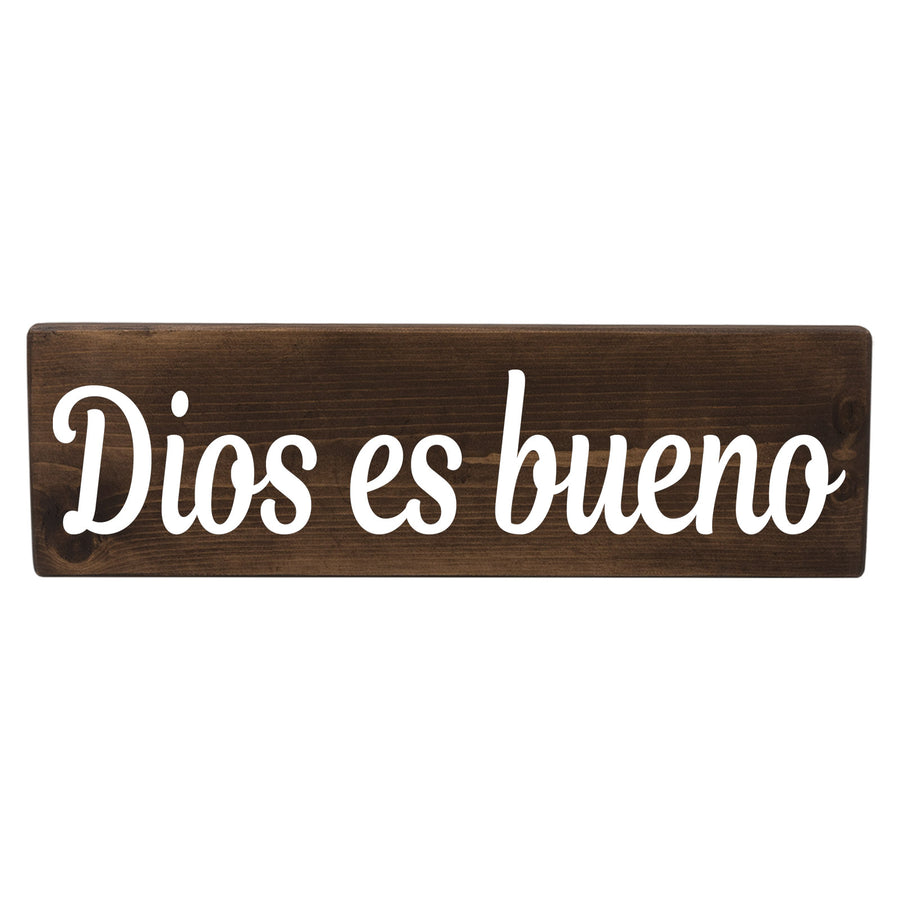 Dios es bueno Spanish Wood Decor