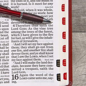 Personalized KJV Super Giant Print Reference Bible Indexed Red Letter Concordance Easy-to-Read Font