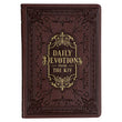 Load image into Gallery viewer, Large Print Edition Daily Devotions from the KJV Brown Faux Leather Devotional
