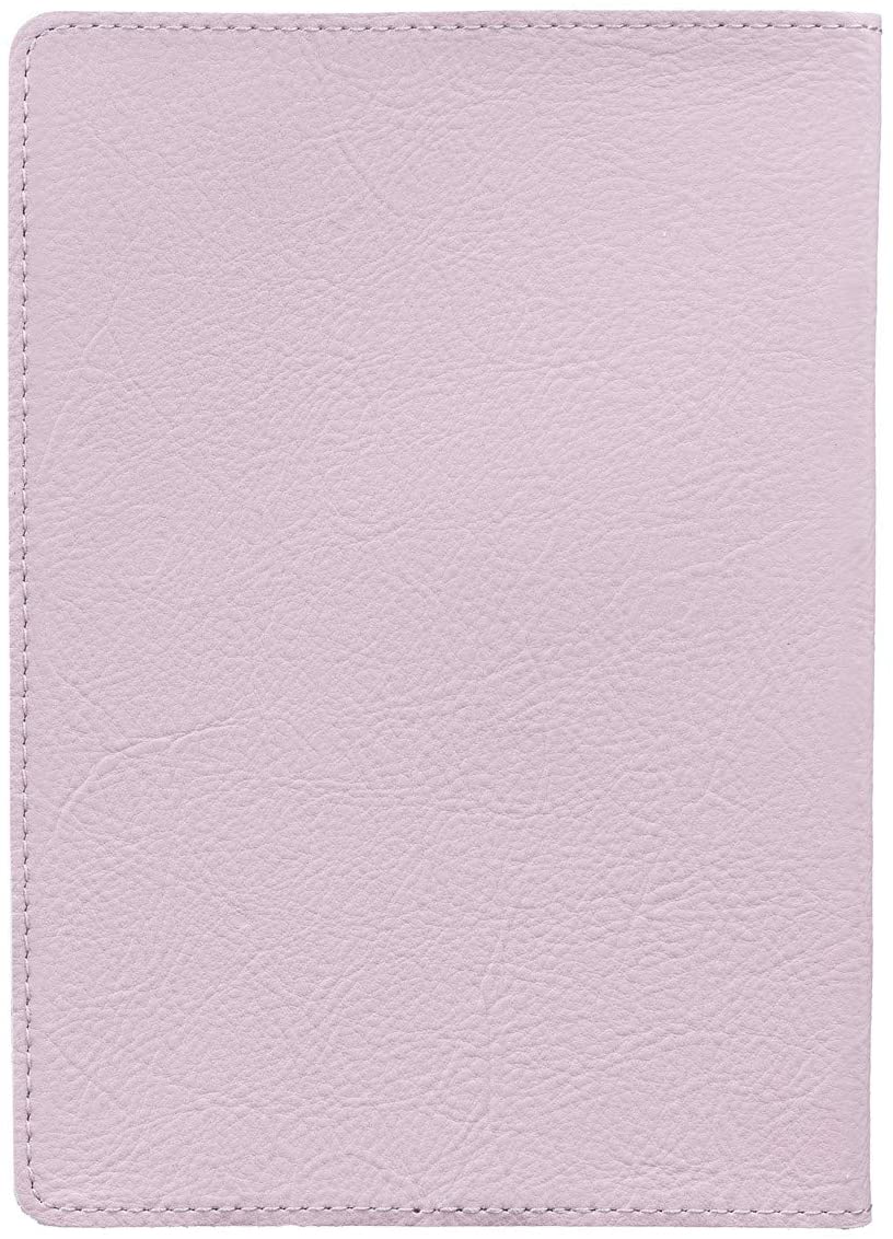 Personalized Custom Text Your Name With God All Things Are Possible Handy-Sized Full Grain Leather Journal Pink