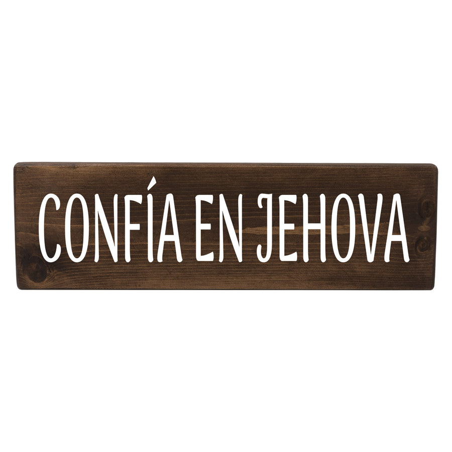 Confía En Jehova Spanish Wood Decor