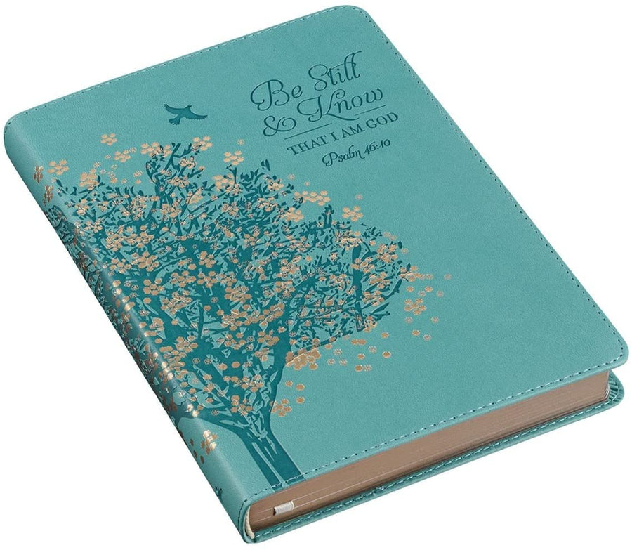 Personalized Be Still & Know Teal Faux Leather Classic Journal Psalm 46:10